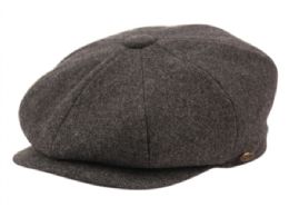12 of Solid Color Melton Wool Newsboy Cap And Scarf Set Satin Lining