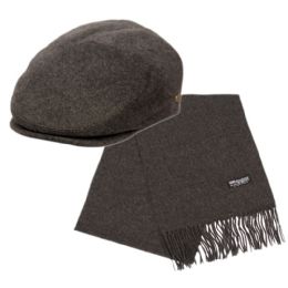 12 Pieces Wool Ivy Cap Plus Scarf Set - Winter Sets Scarves , Hats & Gloves
