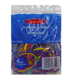 48 Wholesale Rubber Bands Asst Bands & Colors 4oz