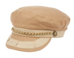 12 Wholesale Wool Greek Fisherman Hats With Braid Band In Khaki