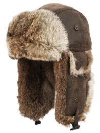4 Units of Winter Faux Fur Bomber Trapper Hat In Brown - Trapper Hats