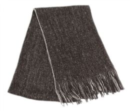 12 Wholesale Mens Winter Knit Denim Scarf In Black