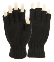48 Pieces Half Finger Knit Gloves - Conductive Texting Gloves