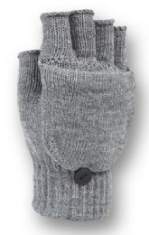 48 Wholesale Fingerless Knit Glove With Flip In Assorted Color