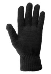 24 Bulk Ladies Thermal Knit Warm Glove In Black