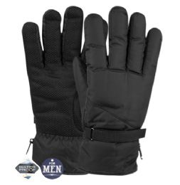 12 Pairs Mens Waterproof Ski Glove With Sherpa Lining - Ski Gloves