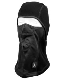 12 Wholesale Winter Face Cover Sports Mask With Front Mesh And Warm Fur Lining In Black