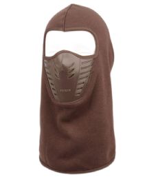 12 Wholesale Winter Face Cover Sports Mask With Front Air Flow And Soft Fur Lining In Brown