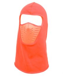 12 Wholesale Winter Face Cover Sports Mask With Front Air Flow And Soft Fur Lining In Orange