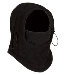 24 Bulk Fleece Winter Flexible Mask In Black
