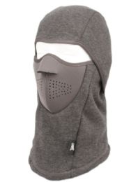 12 Wholesale Winter Face Cover Sports Mask With Front Foam And Warm Fur Lining In Grey