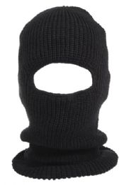 24 Bulk Knit Ninja Winter Mask In Black