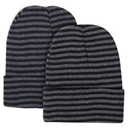 100 Wholesale Adult Knit Hat Beanie Striped Pattern