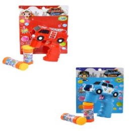 24 Pieces Light Up Bubble Gun With Sound Safety Vehicle - Bubbles