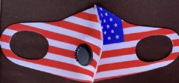 36 Wholesale Usa Flag Face Cover With Valve