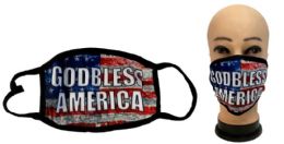 36 Wholesale Godbless America Face Cover