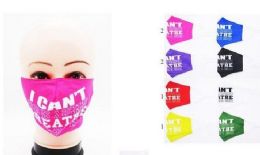 48 Wholesale Cloth Face Cover I Cant Breathe Assorted