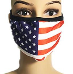 24 Wholesale Usa Flag Cloth Face Cover