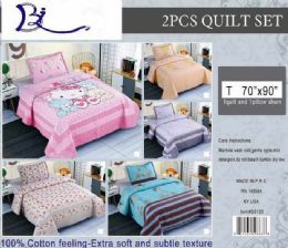 10 Wholesale 2 Pieces Quilt And Pillow Sham Set Twin Size