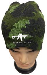36 Pieces We Don't Call 911 Camo Winter Beanie - Winter Beanie Hats