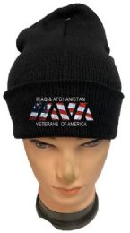 36 Pieces Iraq And Afghanistan Veterans Black Winter Beanie - Winter Beanie Hats