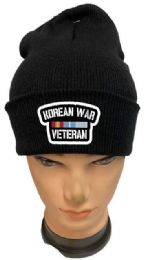 36 Pieces Korean War Veteran Black Color Winter Beanie - Winter Beanie Hats