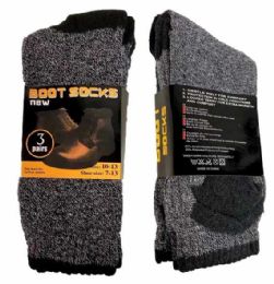 12 Units of Mens Thermal Boot Socks - Mens Thermal Sock