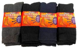 72 Wholesale Men's Winter Thermals Socks