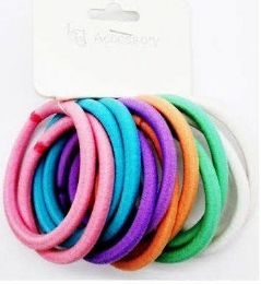 72 Pieces Assorted Colored Scrunchies - PonyTail Holders