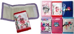 72 Pieces Owl Tri Fold Kids Wallet - Wallets & Handbags