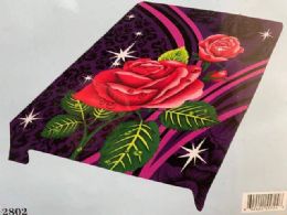 5 Wholesale Queen Size Rose Blanket