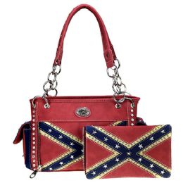 4 Wholesale Montana West Confederate Flag Collection Concealed Carry Satchel