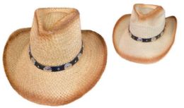 24 Bulk Cowboy Hat With Round Silver Medallions