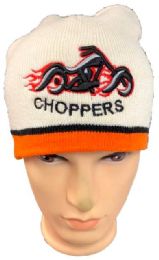 48 Pieces Choppers Winter Beanie Hat In White - Winter Beanie Hats