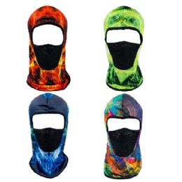 36 Pieces Ninja Mask With Lighting Print - Unisex Ski Masks