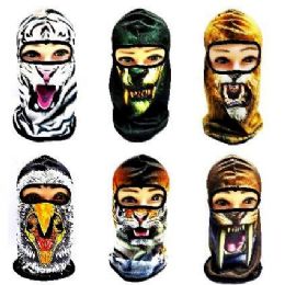 36 Bulk Animal Print Ninja Face Mask