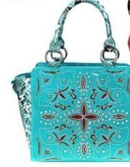 2 Pieces Montana West Embroidered Collection Concealed Carry Trapezoid Tot - Shoulder Bags & Messenger Bags