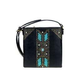 3 Pieces Montana West Aztec Collection Concealed Carry Crossbody In Black - Shoulder Bags & Messenger Bags