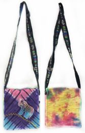 15 Wholesale Nepal Small Sling Bags With Elephant Tie Dye Colors