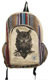 5 Wholesale Handmade Hemp Owl Backpack