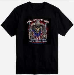 12 Pieces Skull Print T Shirt Black Color - Mens T-Shirts