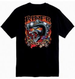 12 Wholesale Black Color T Shirt Biker From Hell