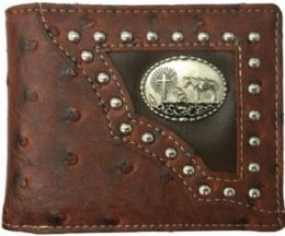 12 Pieces Praying Horse Western Bi Fold Wallet Brown - Wallets & Handbags