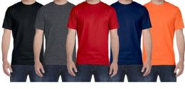 144 Pieces Mens Plus Size Cotton Short Sleeve T Shirts Assorted Colors Size 4xl - Mens Clothes for The Homeless and Charity