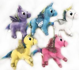 24 Wholesale Plush Stuffed Animal Unicorn Assorted Colors