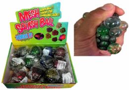 96 Wholesale Glitter Squish Ball With Putty Inside Display