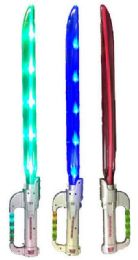 24 Wholesale Light Up Space Theme Sword With Sound