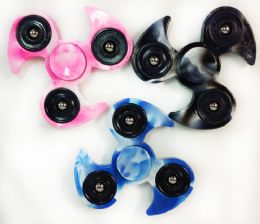 60 Wholesale Turbo Shape Tie Dye Color Fidget Spinner Balls