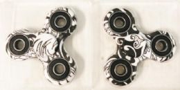 60 Bulk Black And White Graffiti Fidget Spinners