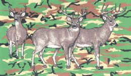 24 Wholesale Camouflage With Deers Flag